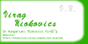 virag miokovics business card